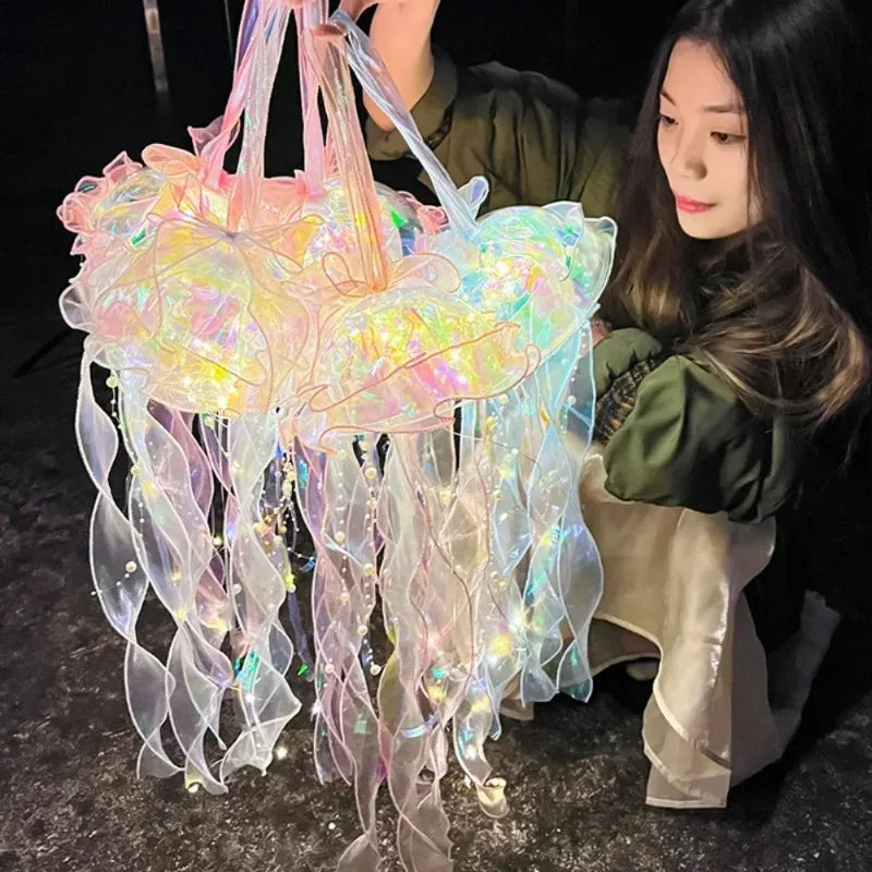 Jellyfish Portable Flower, Girl Room Atmosphere Decoration Lamp, Bedroom Night Lamp, Home Decoration decoration sirene