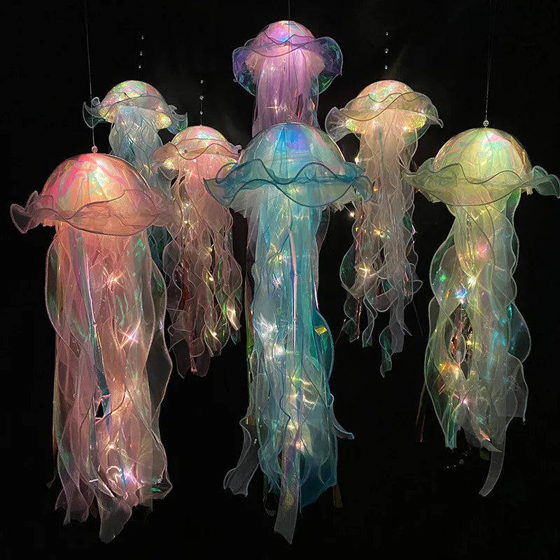 Jellyfish Portable Flower, Girl Room Atmosphere Decoration Lamp, Bedroom Night Lamp, Home Decoration decoration sirene