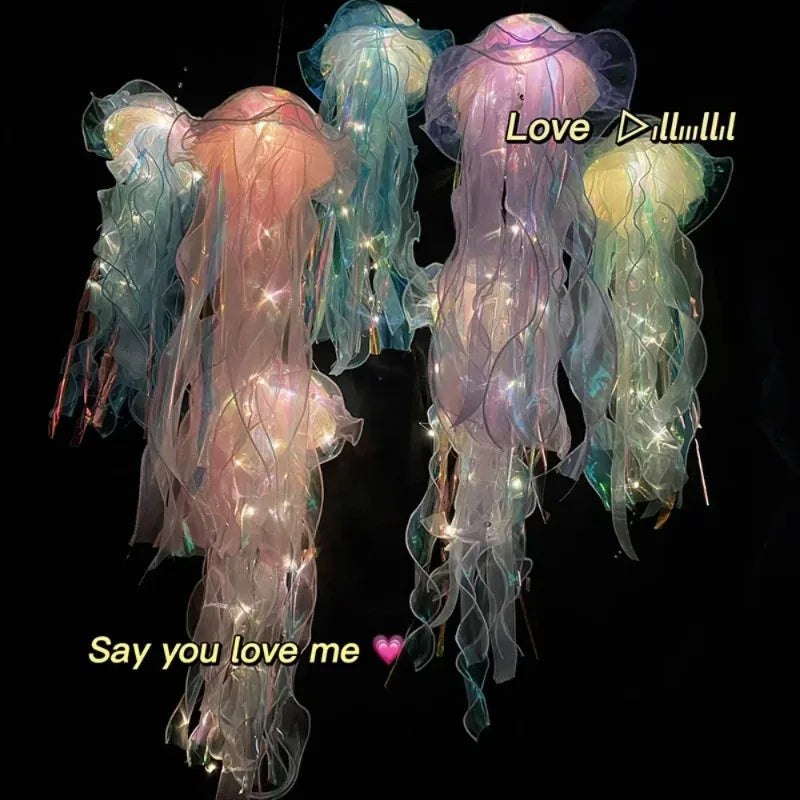 Jellyfish Portable Flower, Girl Room Atmosphere Decoration Lamp, Bedroom Night Lamp, Home Decoration decoration sirene