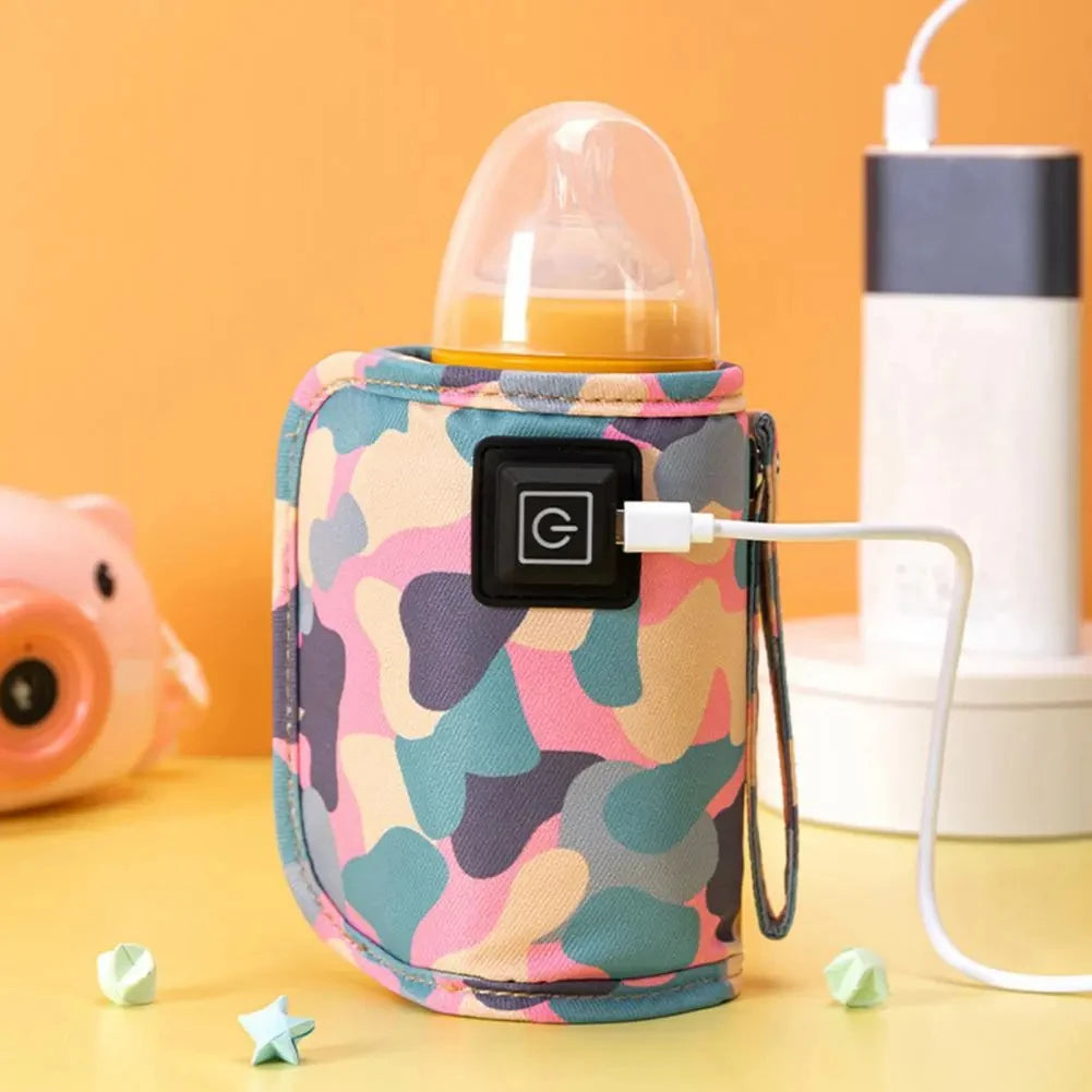 USB Milk Water Warmer Travel Stroller Insulated Bag Baby Nursing Bottle Heater Safe Kids Supplies for Outdoor Winter