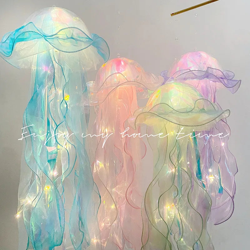 Jellyfish Portable Flower, Girl Room Atmosphere Decoration Lamp, Bedroom Night Lamp, Home Decoration decoration sirene