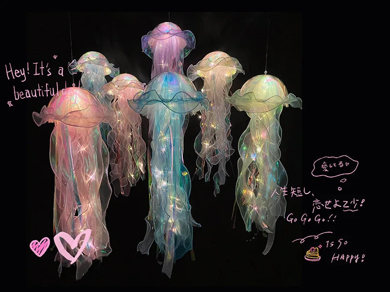 Jellyfish Portable Flower, Girl Room Atmosphere Decoration Lamp, Bedroom Night Lamp, Home Decoration decoration sirene